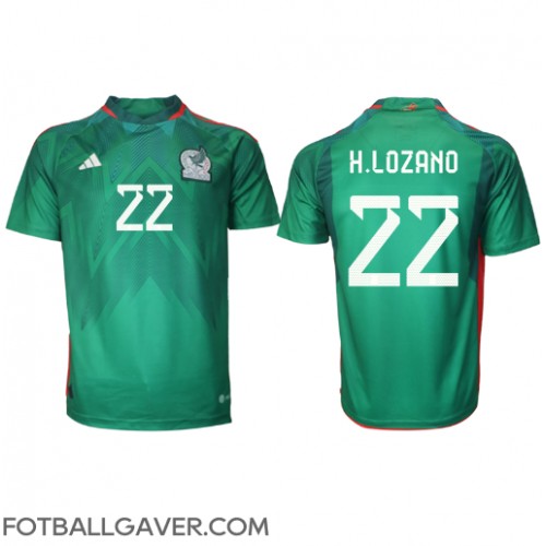 Mexico Hirving Lozano #22 Fotballklær Hjemmedrakt VM 2022 Kortermet